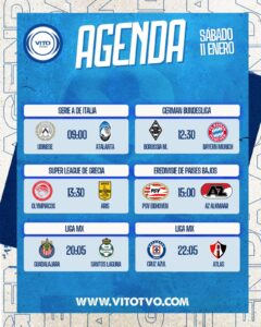 Partidos destacados del sábado 11 de enero