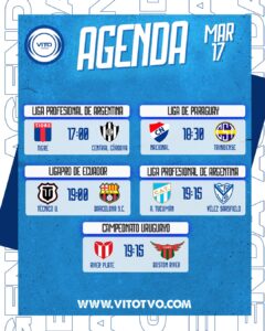 Partidos destacados del lunes 17 de marzo