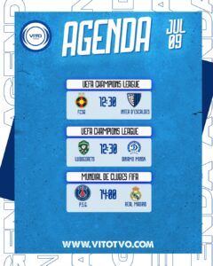 Partidos destacados del miércoles 9 de julio