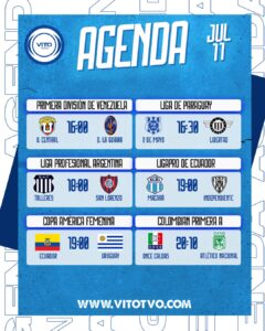 Partidos destacados del viernes 11 de julio