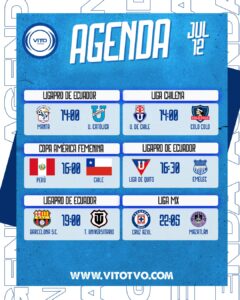 Partidos destacados del sábado 12 de julio