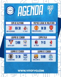 Partidos destacados del domingo 17 de agosto
