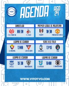 Partidos destacados del domingo 24 de agosto