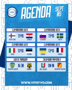 Partidos destacados del viernes 5 de septiembre
