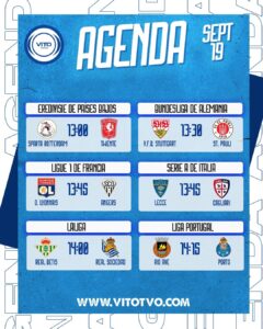 Partidos destacados del viernes 19 de septiembre