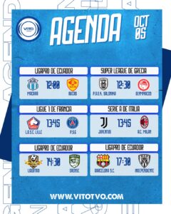 Partidos destacados del domingo 5 de octubre