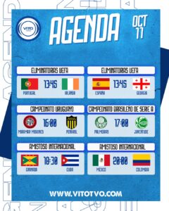 Partidos destacados del sábado 11 de octubre