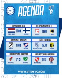 Partidos destacados del domingo 12 de octubre
