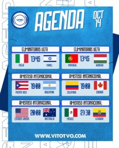 Partidos destacados del martes 14 de octubre