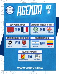 Partidos destacados del miércoles 15 de octubre