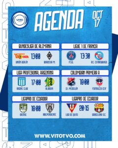 Partidos destacados del viernes 17 de octubre