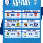 Partidos destacados del sábado 18 de octubre