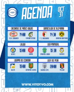 Partidos destacados del viernes 31 de octubre