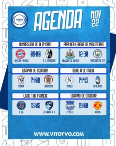 Partidos destacados del sábado 22 de noviembre