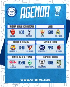 Partidos destacados del domingo 23 de noveimbre