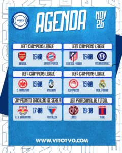 Partidos destacados del miércoles 26 de noviembre