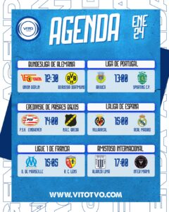 Partidos destacados del sábado 24 de enero