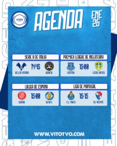 Partidos destacados del lunes 26 de enero