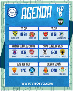 Partidos destacados del domingo 15 de febrero