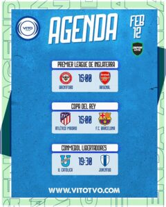 Partidos destacados del jueves 12 de febrero