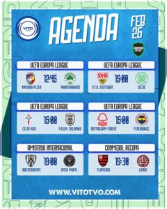 Partidos destacados del jueves 26 de febrero