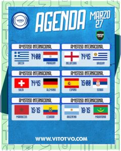 Partidos destacados del viernes 27 de marzo