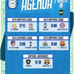 Partidos destacados del martes 10 de marzo