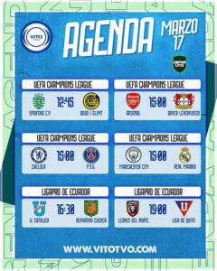 Partidos destacados del martes 17 de marzo