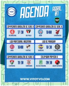 Partidos destacados del miércoles 1 de abril