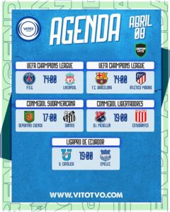 Partidos destacados del miércoles 8 de abril