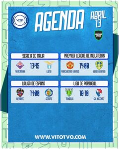 Partidos destacados del lunes 13 de abril