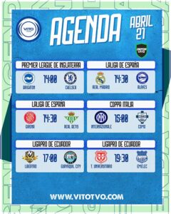 Partidos destacados del martes 21 de abril