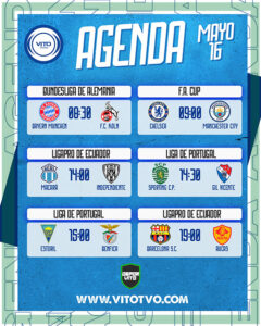Partidos destacados del sábado 16 de mayo