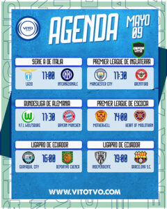 Partidos destacados del sábado 9 de mayo