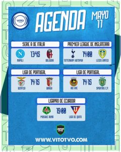Partidos destacados del lunes 11 de mayo