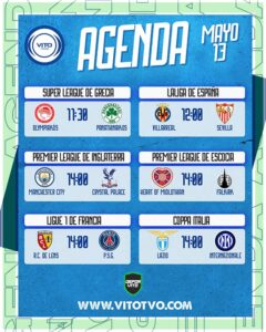 Partidos destacados del miércoles 13 de mayo
