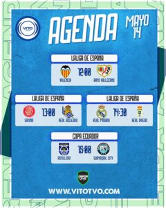 Partidos destacados del jueves 14 de mayo