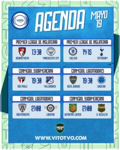 Partidos destacados del martes 19 de mayo