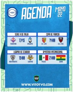 Partidos destacados del viernes 22 de mayo