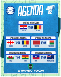 Partidos destacados del martes 2 de junio