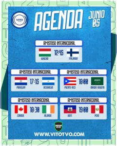 Partidos destacados del viernes 5 de junio